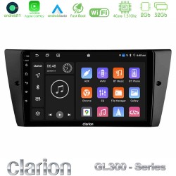 Clarion GL300 Series 4Core Android11 2+32GB BMW 3 Series 2006-2011 Navigation Multimedia Tablet 9" Με Carplay & Android Auto Clarion GL300 Series 4Core Android11 2+32GB BMW 3 Series 2006-2011 Navigation Multimedia Tablet 9" Με Carplay & Android Auto