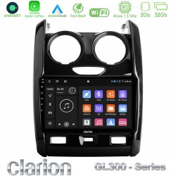 Clarion GL300 Series 4Core Android11 2+32GB Dacia Duster 2014-2018 Navigation Multimedia Tablet 9" Με Carplay & Android Auto Clarion GL300 Series 4Core Android11 2+32GB Dacia Duster 2014-2018 Navigation Multimedia Tablet 9" Με Carplay & Android Auto