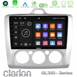 Clarion GL300 Series 4Core Android11 2+32GB Ford Focus Manual AC Navigation Multimedia Tablet 9" Με Carplay & Android Auto Clarion GL300 Series 4Core Android11 2+32GB Ford Focus Manual AC Navigation Multimedia Tablet 9" Με Carplay & Android Auto
