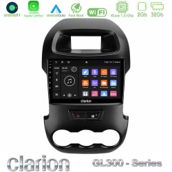 Clarion GL300 Series 4Core Android11 2+32GB Ford Ranger 2012-2016 Navigation Multimedia Tablet 9" Με Carplay & Android Auto Clarion GL300 Series 4Core Android11 2+32GB Ford Ranger 2012-2016 Navigation Multimedia Tablet 9" Με Carplay & Android Auto