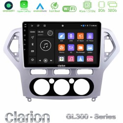 Clarion GL300 Series 4Core Android11 2+32GB Ford Mondeo 2007-2010 Manual A/C Navigation Multimedia Tablet 10" Με Carplay & Android Auto Clarion GL300 Series 4Core Android11 2+32GB Ford Mondeo 2007-2010 Manual A/C Navigation Multimedia Tablet 10" Με Carplay & Android Auto