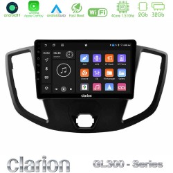 Clarion GL300 Series 4Core Android11 2+32GB Ford Transit 2014-> Navigation Multimedia Tablet 9" Με Carplay & Android Auto Clarion GL300 Series 4Core Android11 2+32GB Ford Transit 2014-> Navigation Multimedia Tablet 9" Με Carplay & Android Auto