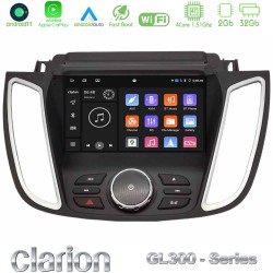 Clarion GL300 Series 4Core Android11 2+32GB Ford Kuga/C-Max 2013-2019 Navigation Multimedia Tablet 9" Με Carplay & Android Auto Clarion GL300 Series 4Core Android11 2+32GB Ford Kuga/C-Max 2013-2019 Navigation Multimedia Tablet 9" Με Carplay & Android Auto