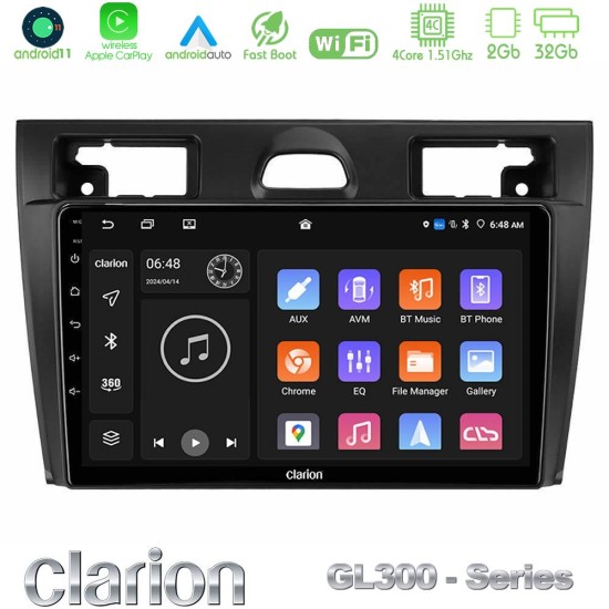 Clarion GL300 Series 4Core Android11 2+32GB Ford Fiesta/Fusion Navigation Multimedia Tablet 9" Με Carplay & Android Auto Clarion GL300 Series 4Core Android11 2+32GB Ford Fiesta/Fusion Navigation Multimedia Tablet 9" Με Carplay & Android Auto
