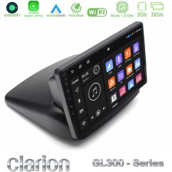 Clarion GL300 Series 4Core Android11 2+32GB Fiat Doblo 2002-2009 Navigation Multimedia Tablet 10" Με Carplay & Android Auto Clarion GL300 Series 4Core Android11 2+32GB Fiat Doblo 2002-2009 Navigation Multimedia Tablet 10" Με Carplay & Android Auto