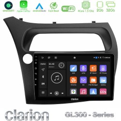 Clarion GL300 Series 4Core Android11 2+32GB Honda CiviC Hatchback 2006-2011 Navigation Multimedia Tablet 9" Με Carplay & Android Auto