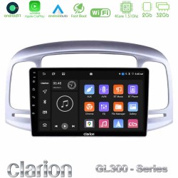 Clarion GL300 Series 4Core Android11 2+32GB Hyundai Accent 2006-2011 Navigation Multimedia Tablet 9" Με Carplay & Android Auto