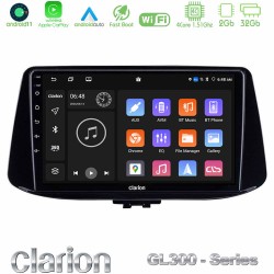 Clarion GL300 Series 4Core Android11 2+32GB Hyundai i30 Navigation Multimedia Tablet 9" Με Carplay & Android Auto