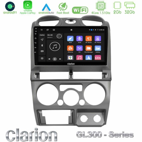 Clarion GL300 Series 4Core Android11 2+32GB Isuzu D-Max 2007-2011 Navigation Multimedia Tablet 9" Με Carplay & Android Auto Clarion GL300 Series 4Core Android11 2+32GB Isuzu D-Max 2007-2011 Navigation Multimedia Tablet 9" Με Carplay & Android Auto