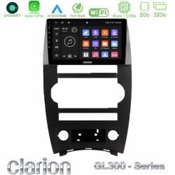 Clarion GL300 Series 4Core Android11 2+32GB Jeep Commander 2007-2008 Navigation Multimedia Tablet 9" Με Carplay & Android Auto
