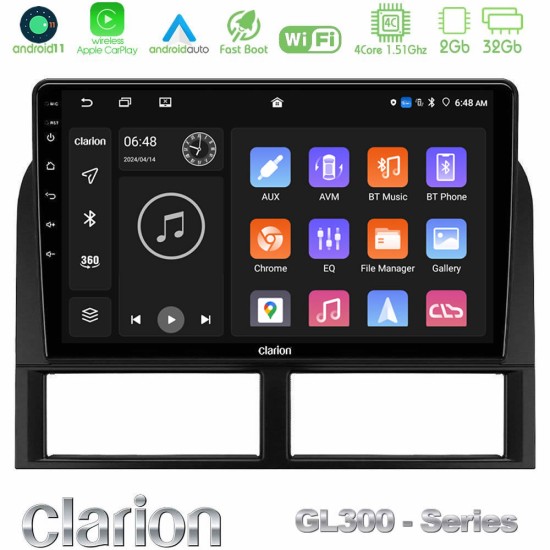 Clarion GL300 Series 4Core Android11 2+32GB Jeep Grand Cherokee 1999-2004 Navigation Multimedia Tablet 9" Με Carplay & Android Auto Clarion GL300 Series 4Core Android11 2+32GB Jeep Grand Cherokee 1999-2004 Navigation Multimedia Tablet 9" Με Carplay & Android Auto