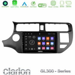 Clarion GL300 Series 4Core Android11 2+32GB Kia Rio 2011-2015 Navigation Multimedia Tablet 9" Με Carplay & Android Auto Clarion GL300 Series 4Core Android11 2+32GB Kia Rio 2011-2015 Navigation Multimedia Tablet 9" Με Carplay & Android Auto