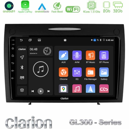 Clarion GL300 Series 4Core Android11 2+32GB Mercedes SLK Class Navigation Multimedia Tablet 9" Με Carplay & Android Auto