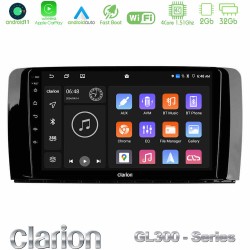Clarion GL300 Series 4Core Android11 2+32GB Mercedes R Class Navigation Multimedia Tablet 9" Με Carplay & Android Auto Clarion GL300 Series 4Core Android11 2+32GB Mercedes R Class Navigation Multimedia Tablet 9" Με Carplay & Android Auto