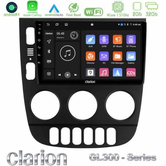 Clarion GL300 Series 4Core Android11 2+32GB Mercedes ML Class 1998-2005 Navigation Multimedia Tablet 9" Με Carplay & Android Auto Clarion GL300 Series 4Core Android11 2+32GB Mercedes ML Class 1998-2005 Navigation Multimedia Tablet 9" Με Carplay & Android Auto
