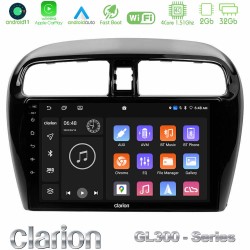 Clarion GL300 Series 4Core Android11 2+32GB Mitsubishi Space Star 2013-2016 Navigation Multimedia Tablet 9" Με Carplay & Android Auto Clarion GL300 Series 4Core Android11 2+32GB Mitsubishi Space Star 2013-2016 Navigation Multimedia Tablet 9" Με Carplay & Android Auto