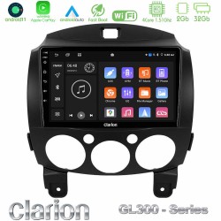 Clarion GL300 Series 4Core Android11 2+32GB Mazda 2 2008-2014 Navigation Multimedia Tablet 9" Με Carplay & Android Auto Clarion GL300 Series 4Core Android11 2+32GB Mazda 2 2008-2014 Navigation Multimedia Tablet 9" Με Carplay & Android Auto