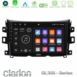 Clarion GL300 Series 4Core Android11 2+32GB Nissan Navara NP300 Navigation Multimedia Tablet 9" Με Carplay & Android Auto Clarion GL300 Series 4Core Android11 2+32GB Nissan Navara NP300 Navigation Multimedia Tablet 9" Με Carplay & Android Auto