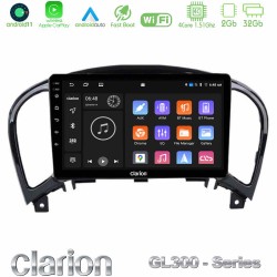 Clarion GL300 Series 4Core Android11 2+32GB Nissan Juke Navigation Multimedia Tablet 9" Με Carplay & Android Auto Clarion GL300 Series 4Core Android11 2+32GB Nissan Juke Navigation Multimedia Tablet 9" Με Carplay & Android Auto