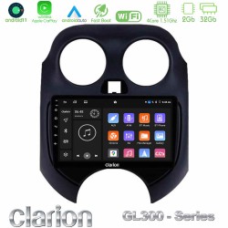 Clarion GL300 Series 4Core Android11 2+32GB Nissan Micra 2011-2014 Navigation Multimedia Tablet 9" Με Carplay & Android Auto Clarion GL300 Series 4Core Android11 2+32GB Nissan Micra 2011-2014 Navigation Multimedia Tablet 9" Με Carplay & Android Auto