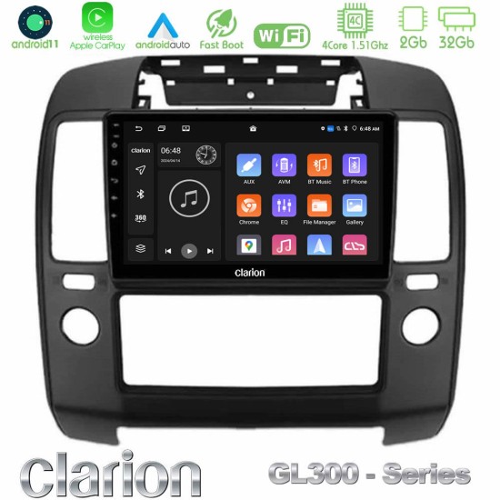 Clarion GL300 Series 4Core Android11 2+32GB Nissan Navara Navigation Multimedia Tablet 9" Με Carplay & Android Auto