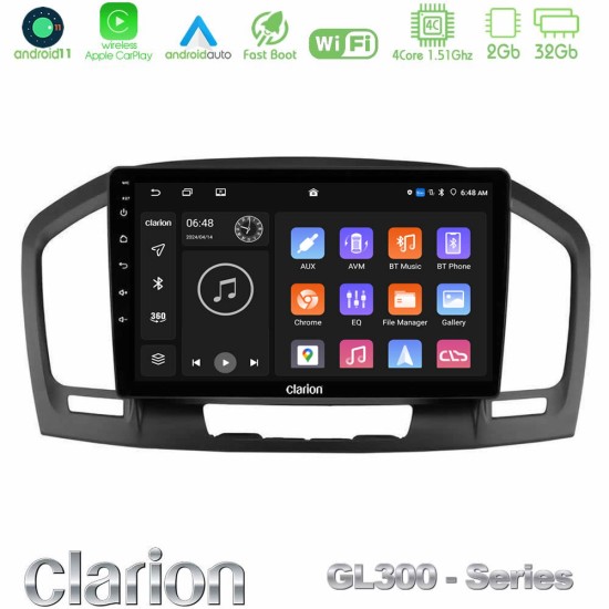 Clarion GL300 Series 4Core Android11 2+32GB Opel Insignia 2008-2013 Navigation Multimedia Tablet 9" Με Carplay & Android Auto Clarion GL300 Series 4Core Android11 2+32GB Opel Insignia 2008-2013 Navigation Multimedia Tablet 9" Με Carplay & Android Auto