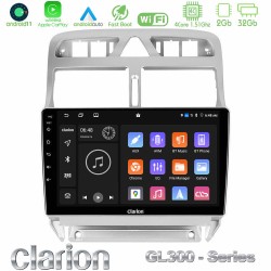 Clarion GL300 Series 4Core Android11 2+32GB Peugeot 307 2002-2008 Navigation Multimedia Tablet 9" Με Carplay & Android Auto Clarion GL300 Series 4Core Android11 2+32GB Peugeot 307 2002-2008 Navigation Multimedia Tablet 9" Με Carplay & Android Auto