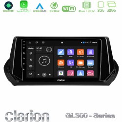 Clarion GL300 Series 4Core Android11 2+32GB Peugeot 208 2019-2023 Navigation Multimedia Tablet 9" Με Carplay & Android Auto Clarion GL300 Series 4Core Android11 2+32GB Peugeot 208 2019-2023 Navigation Multimedia Tablet 9" Με Carplay & Android Auto