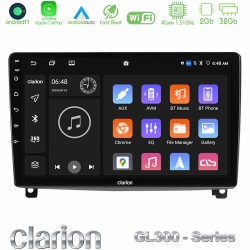 Clarion GL300 Series 4Core Android11 2+32GB Peugeot 407 Navigation Multimedia Tablet 9" Με Carplay & Android Auto Clarion GL300 Series 4Core Android11 2+32GB Peugeot 407 Navigation Multimedia Tablet 9" Με Carplay & Android Auto