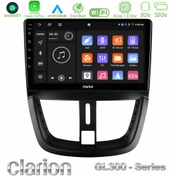 Clarion GL300 Series 4Core Android11 2+32GB Peugeot 207 Navigation Multimedia Tablet 9" Με Carplay & Android Auto Clarion GL300 Series 4Core Android11 2+32GB Peugeot 207 Navigation Multimedia Tablet 9" Με Carplay & Android Auto