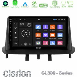 Clarion GL300 Series 4Core Android11 2+32GB Renault Megane 3 2009-2015 Navigation Multimedia Tablet 9" Με Carplay & Android Auto Clarion GL300 Series 4Core Android11 2+32GB Renault Megane 3 2009-2015 Navigation Multimedia Tablet 9" Με Carplay & Android Auto