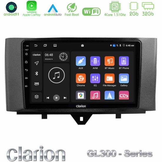 Clarion GL300 Series 4Core Android11 2+32GB Smart 451 Facelift Navigation Multimedia Tablet 9" Με Carplay & Android Auto Clarion GL300 Series 4Core Android11 2+32GB Smart 451 Facelift Navigation Multimedia Tablet 9" Με Carplay & Android Auto