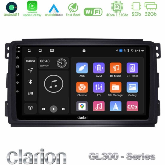 Clarion GL300 Series 4Core Android11 2+32GB Smart 451 Navigation Multimedia Tablet 9" Με Carplay & Android Auto Clarion GL300 Series 4Core Android11 2+32GB Smart 451 Navigation Multimedia Tablet 9" Με Carplay & Android Auto