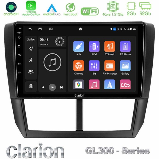 Clarion GL300 Series 4Core Android11 2+32GB Subaru Forester Navigation Multimedia Tablet 9" Με Carplay & Android Auto Clarion GL300 Series 4Core Android11 2+32GB Subaru Forester Navigation Multimedia Tablet 9" Με Carplay & Android Auto