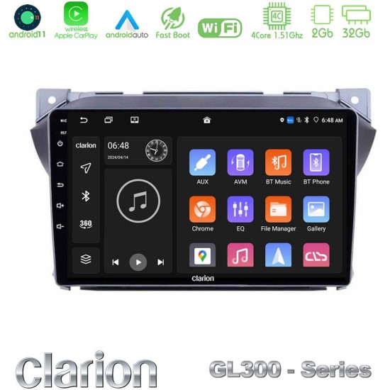 Clarion GL300 Series Suzuki Alto & Nissan Pixo 4Core Android11 2+32GB Navigation Multimedia Tablet 9" Με Carplay & Android Auto Clarion GL300 Series Suzuki Alto & Nissan Pixo 4Core Android11 2+32GB Navigation Multimedia Tablet 9" Με Carplay & Android Auto