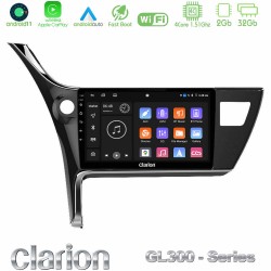 Clarion GL300 Series 4Core Android11 2+32GB Toyota Corolla 2017-2018 Navigation Multimedia Tablet 10" Με Carplay & Android Auto Clarion GL300 Series 4Core Android11 2+32GB Toyota Corolla 2017-2018 Navigation Multimedia Tablet 10" Με Carplay & Android Auto