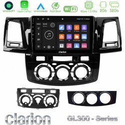 Clarion GL300 Series 4Core Android11 2+32GB Toyota Hilux 2007-2011 Navigation Multimedia Tablet 9" Με Carplay & Android Auto Clarion GL300 Series 4Core Android11 2+32GB Toyota Hilux 2007-2011 Navigation Multimedia Tablet 9" Με Carplay & Android Auto