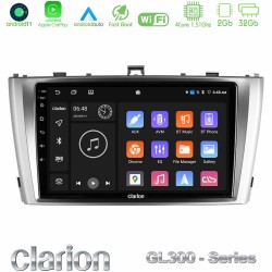 Clarion GL300 Series 4Core Android11 2+32GB Toyota Avensis T27 Navigation Multimedia Tablet 9" Με Carplay & Android Auto