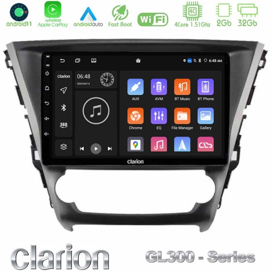 Clarion GL300 Series 4Core Android11 2+32GB Toyota Avensis 2015-2018 Navigation Multimedia Tablet 9" Με Carplay & Android Auto Clarion GL300 Series 4Core Android11 2+32GB Toyota Avensis 2015-2018 Navigation Multimedia Tablet 9" Με Carplay & Android Auto