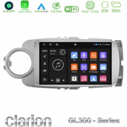 Clarion GL300 Series 4Core Android11 2+32GB Toyota Yaris Navigation Multimedia Tablet 9" Με Carplay & Android Auto Clarion GL300 Series 4Core Android11 2+32GB Toyota Yaris Navigation Multimedia Tablet 9" Με Carplay & Android Auto