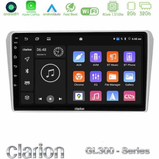 Clarion GL300 Series 4Core Android11 2+32GB Toyota Avensis T25 02/2003–2008 Navigation Multimedia Tablet 9" Με Carplay & Android Auto Clarion GL300 Series 4Core Android11 2+32GB Toyota Avensis T25 02/2003–2008 Navigation Multimedia Tablet 9" Με Carplay & Android Auto