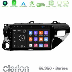 Clarion GL300 Series 4Core Android11 2+32GB Toyota Hilux 2017-2021 Navigation Multimedia Tablet 10" Με Carplay & Android Auto Clarion GL300 Series 4Core Android11 2+32GB Toyota Hilux 2017-2021 Navigation Multimedia Tablet 10" Με Carplay & Android Auto