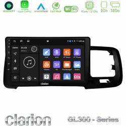 Clarion GL300 Series 4Core Android11 2+32GB Volvo S60 2010-2018 Navigation Multimedia Tablet 9" Με Carplay & Android Auto Clarion GL300 Series 4Core Android11 2+32GB Volvo S60 2010-2018 Navigation Multimedia Tablet 9" Με Carplay & Android Auto