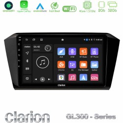 Clarion GL300 Series 4Core Android11 2+32GB VW Passat Navigation Multimedia Tablet 10" Με Carplay & Android Auto Clarion GL300 Series 4Core Android11 2+32GB VW Passat Navigation Multimedia Tablet 10" Με Carplay & Android Auto