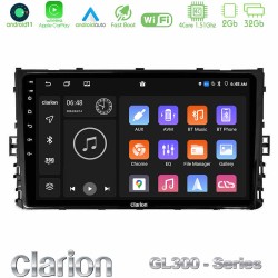 Clarion GL300 Series 4Core Android11 2+32GB VW MQB 2017-> Navigation Multimedia Tablet 9" Με Carplay & Android Auto Clarion GL300 Series 4Core Android11 2+32GB VW MQB 2017-> Navigation Multimedia Tablet 9" Με Carplay & Android Auto