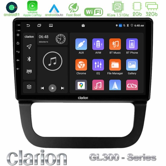 Clarion GL300 Series 4Core Android11 2+32GB VW Jetta Navigation Multimedia Tablet 10" Με Carplay & Android Auto Clarion GL300 Series 4Core Android11 2+32GB VW Jetta Navigation Multimedia Tablet 10" Με Carplay & Android Auto
