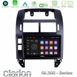 Clarion GL300 Series 4Core Android11 2+32GB VW Polo 2002-2009 Navigation Multimedia Tablet 9" Με Carplay & Android Auto Clarion GL300 Series 4Core Android11 2+32GB VW Polo 2002-2009 Navigation Multimedia Tablet 9" Με Carplay & Android Auto