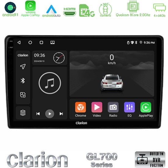 Clarion GL700 Series Alfa Romeo Giulietta 2014-2021 8Core Android13 4+64GB Navigation Multimedia Tablet 10" Με Carplay & Android Auto Με Carplay & Android Auto Clarion GL700 Series Alfa Romeo Giulietta 2014-2021 8Core Android13 4+64GB Navigation Multimedia Tablet 10" Με Carplay & Android Auto Με Carplay & Android Auto
