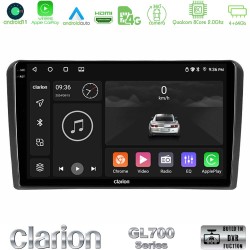 Clarion GL700 Series 8Core Android13 4+64GB Audi A3 8P Navigation Multimedia Tablet 9" Με Carplay & Android Auto Clarion GL700 Series 8Core Android13 4+64GB Audi A3 8P Navigation Multimedia Tablet 9" Με Carplay & Android Auto