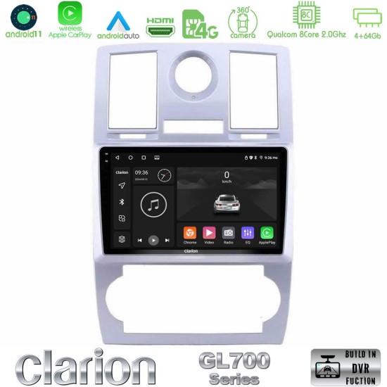 Clarion GL700 Series 8Core Android13 4+64GB Chrysler 300C Navigation Multimedia Tablet 9" Με Carplay & Android Auto Clarion GL700 Series 8Core Android13 4+64GB Chrysler 300C Navigation Multimedia Tablet 9" Με Carplay & Android Auto